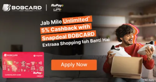Image of Snapdeal Offer : 5% Cashback with BOB Card