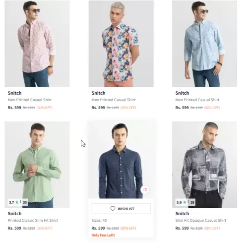 Image of Snitch Men Fashion Shirt Flat 50% Discount