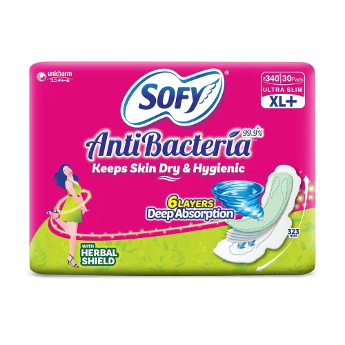 Image of Sofy Anti-Bacteria Sanitary Pads (XL+ Size - 323 mm) 30 Pads