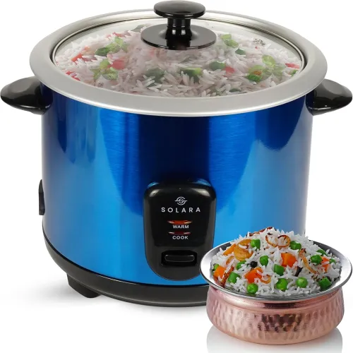 Image of SOLARA Automatic Rice Cooker 500 Watts, Rice Cooker 1.5 litre with Steam & Rinse Basket