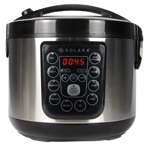 Image of SOLARA Electric Rice Cooker - Cool Touch MultiPurpose Cooker and Food Steamer,