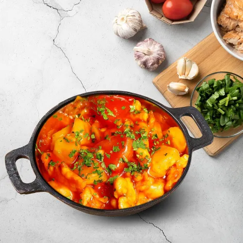Image of SOLARA Pre-Seasoned Cast Iron Kadhai (8 Inch / 20 CM)