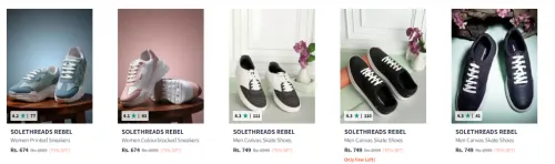 Image of SOLETHREADS REBEL Women Sneakers Starting At @₹674