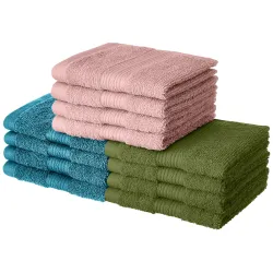 Solimo 100% Cotton 12 Piece Towel Set