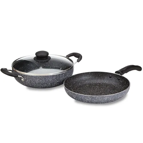 Image of Solimo 3-Piece Non-Stick Cookware Set