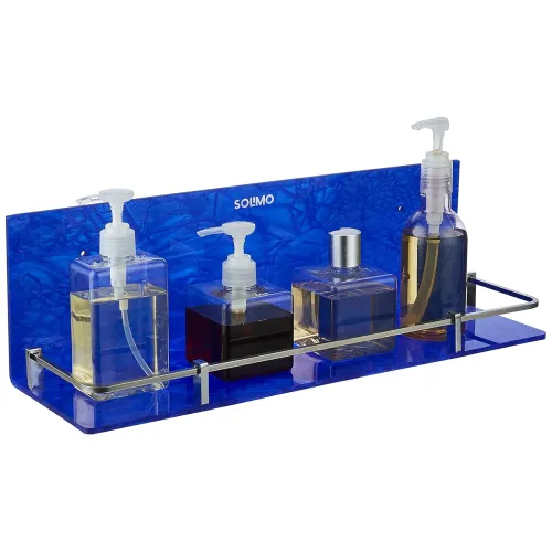 Image of Solimo Acrylic Glass Wall-Mount Rack (15 x 5.5 Inches)