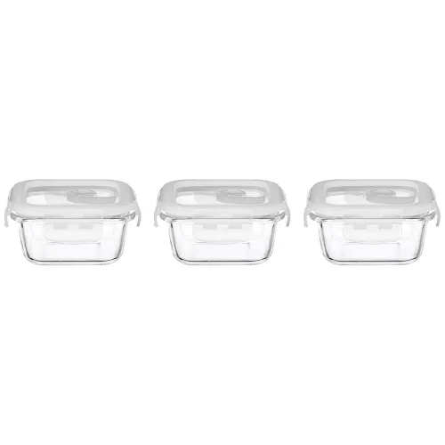 Image of Solimo Airtight Borosilicate Glass Container Set PO3