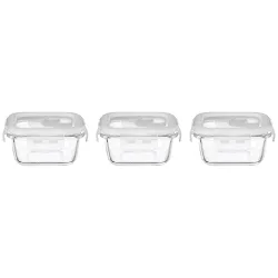 Solimo Airtight Borosilicate Glass Container Set PO3
