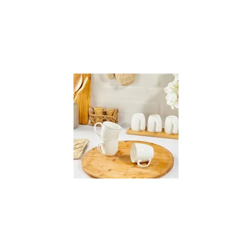 Image of Solimo Bone China Mugs, 240ml (Set of 6)