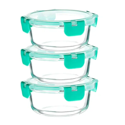 Image of Solimo Borosilicate Container with Detachable Lid (440ml Each) PO3
