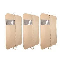 Solimo Fabric Coat and Blazer Cover, Set of 3.