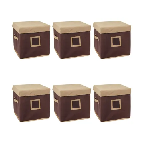 Image of Solimo Fabric Storage Boxes (6)