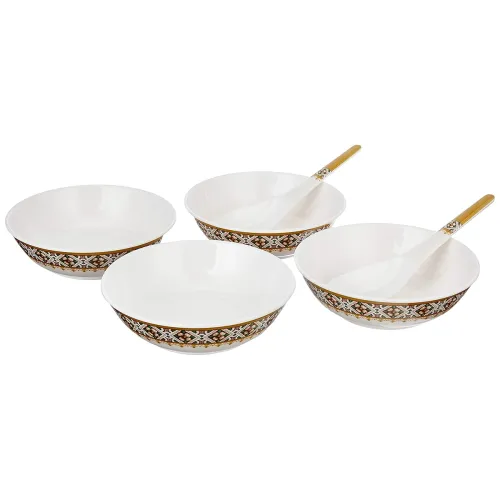 Image of Solimo Majestico Melamine Serving Bowls Set of 4 950ml