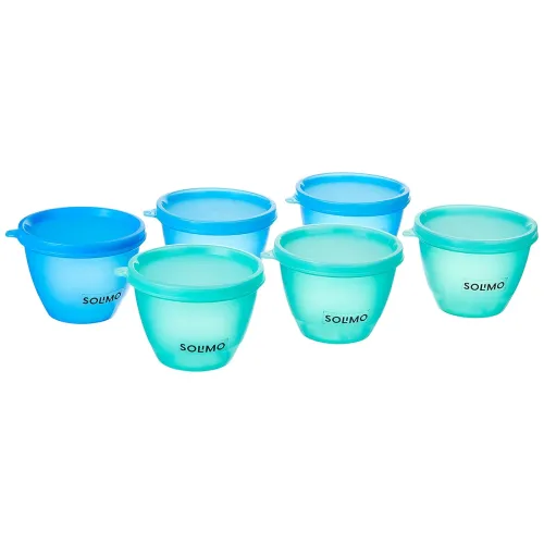 Image of Solimo Plastic Kitchen Storage Containers 400ml*6