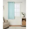 Solimo Premium Polyester Opaque Tab Top Curtains (Set of 2, Blue)