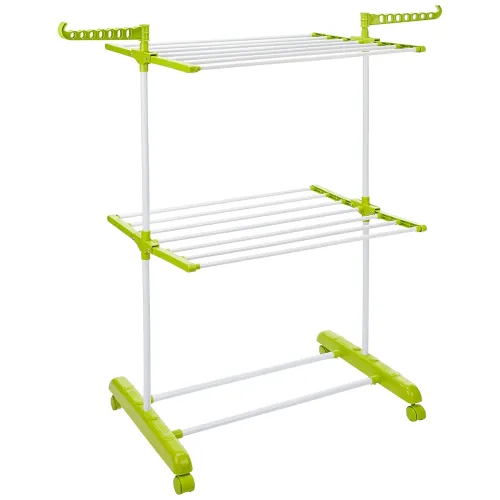 Image of Solimo Steel Double Layer Drying Rack, Foldable