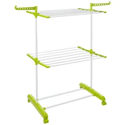 Solimo Steel Double Layer Drying Rack, Foldable