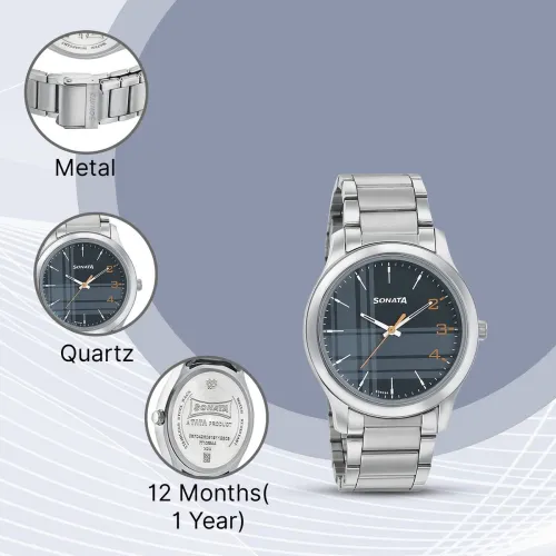 Image of SONATA Analog Watch - For Men 77106SM04