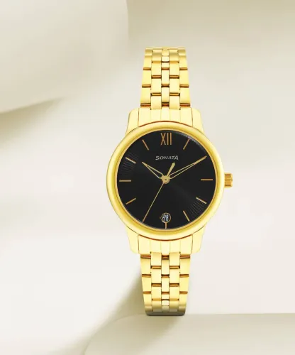 Image of SONATA Classic Gold Analog Watch - For Women