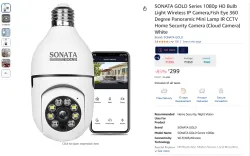 SONATA GOLD Series 1080p HD Bulb Light Wireless IP Camera