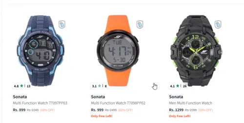 Image of Sonata Men's Wrist Watch Minimum 50% Discount
