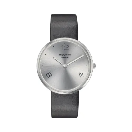 Image of Sonata Poze Analog Leather Strap Watch SP70007SL02