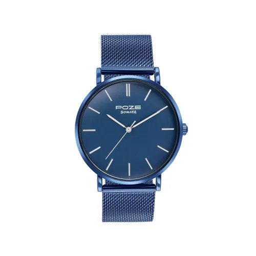 Image of Sonata Poze Quartz Blue Dial Blue Metal Strap for Men