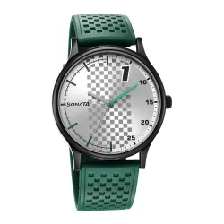 Sonata RPM Grey Dial Plastic Strap Analog Watch for Men