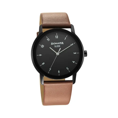 Image of Sonata Sleek Black Dial Analog Watch