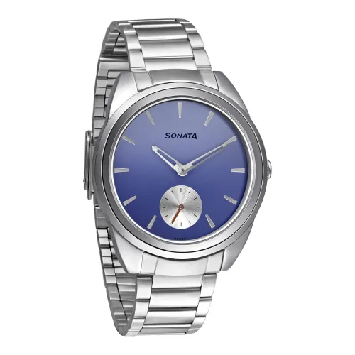 Image of Sonata Women of Steel Blue Dial Metal Strap Watch