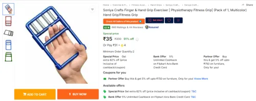 Image of Soniya Crafts Finger & Hand Grip Exerciser