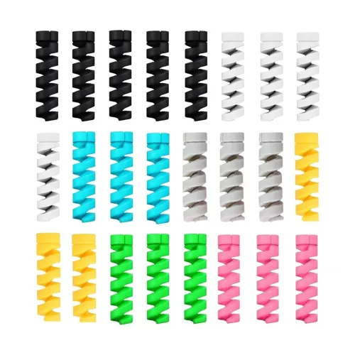 Image of Sounce 25 Pcs Spiral Cable Protectors & Wire Protectors Spring