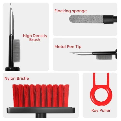 Image of Sounce Cleaning Soft Brush Keyboard Cleaner 5-in-1 Multi-Function Computer Cleaning Tools