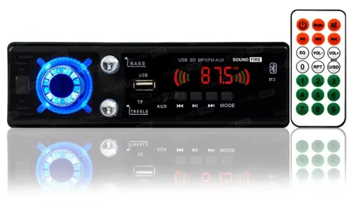 Image of SOUND FIRE SF-0013 (Black) Bluetooth/USB/SD/AUX/FM/MP3 Car Stereo (Single Din)