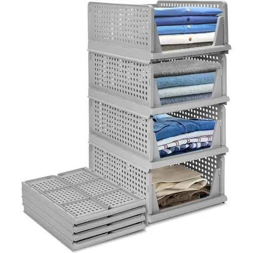 Image of SpaceOrganizer Plastic Collapsible Wardrobe