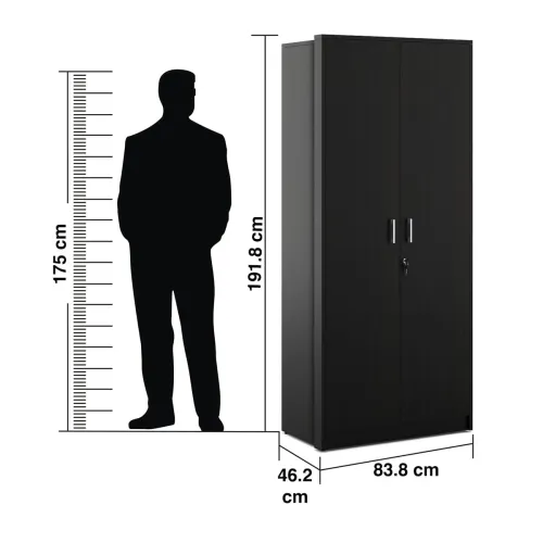 Image of Spacewood Value Wardrobe | 3 Year Warranty | Almirah, Cupboard, Almari, 2 Door Wardrobe.