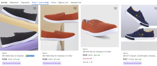 Image of Sparx shoes for Mens Start at ₹298