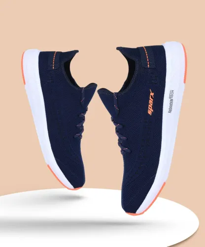 Image of Sparx  SM 482 Running Shoes For Men  (Navy, Orange , 6)