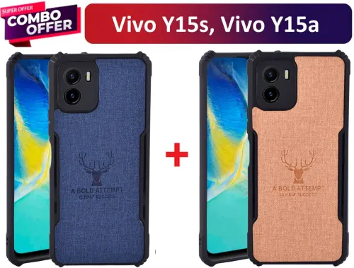 Image of Spicesun Back Cover for Vivo Y15s Vivo Y15a Pack of 2