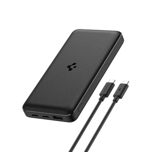 Image of Spigen 20000mAh Power Bank (22.5W, 3 Ports, PD3.0, Black) 