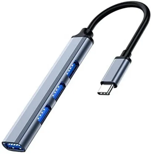 Image of Spincart Type-C 4 Port USB 3.0 Hub (Grey)