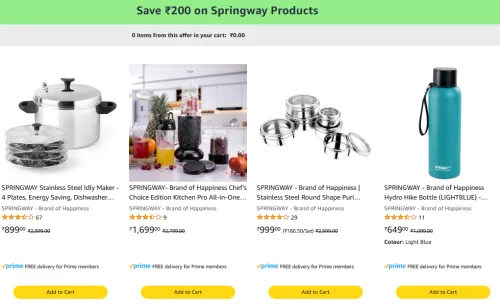 Image of Springway Brand Kitchen Products @ Apply ₹200 Coupon