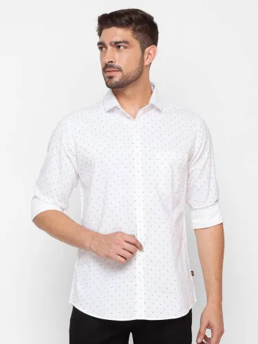 Image of Spykar Men Regular Fit Printed Casual Shirt