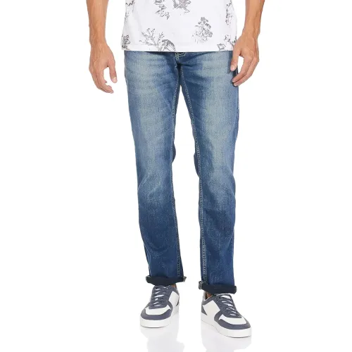 Image of Spykar Men's Rover Regular Fit Mid-Rise Jeans