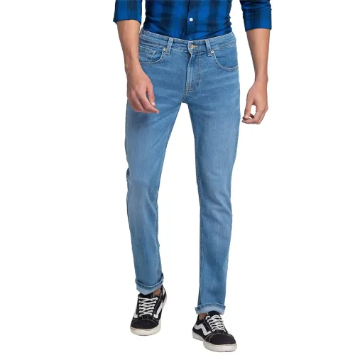 Image of Spykar Men's Solid Regular Fit Jeans