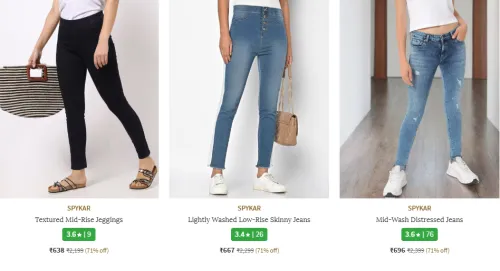 Image of Spykar women's Jeans&Jaggings Minimum 70% Discount
