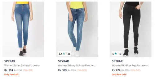 Image of Spykar Women's Jeans at minimum 70% Discount