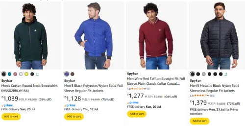 Image of Spyker Men's Clothing at Min. 60% Off