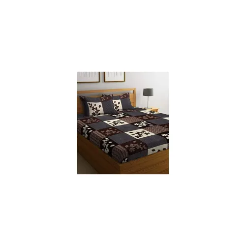 Image of STARNSTYLE Polycotton 220 Double Bedsheet with 2 Pillow Covers
