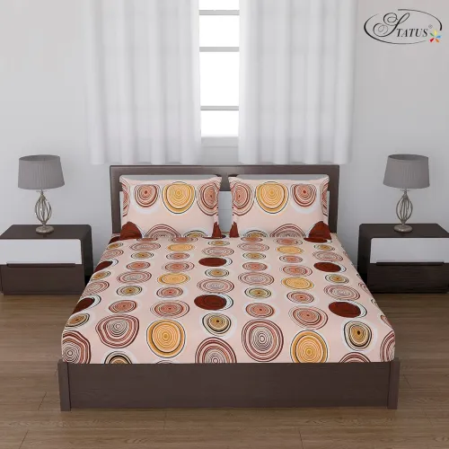 Image of Status Contract -2024 Cotton Rich Double Bedsheet with 2 Pillow Covers